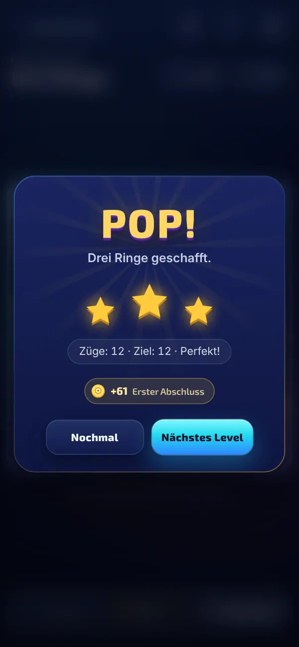 Level 44 geschafft: drei Sterne