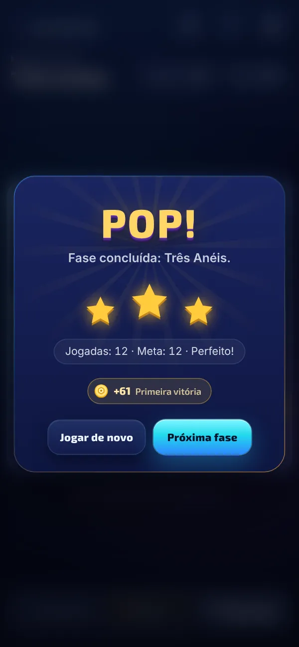 Fase 44 concluída: três estrelas